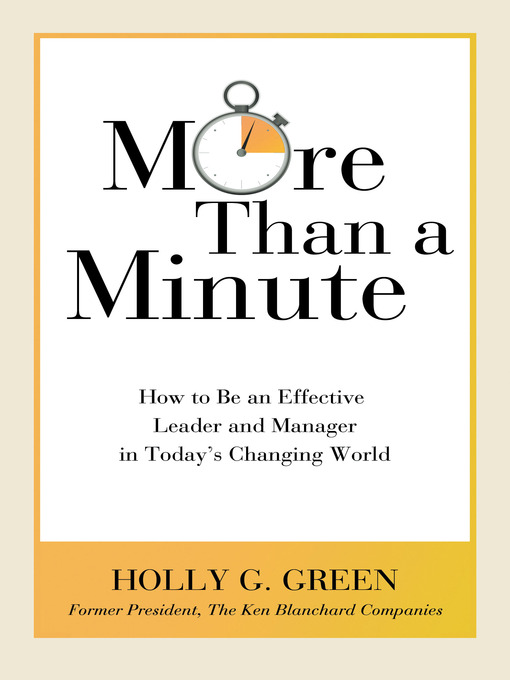 Title details for More Than a Minute by Holly G. Green - Available